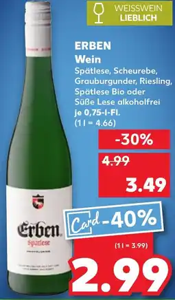 Kaufland ERBEN Wein Angebot