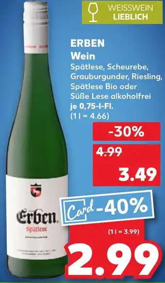 Kaufland ERBEN Wein Angebot