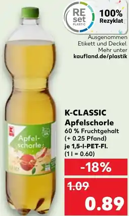 Kaufland K-CLASSIC Apfelschorle Angebot