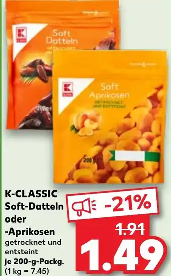 Kaufland K-CLASSIC Soft-Datteln oder Aprikosen Angebot
