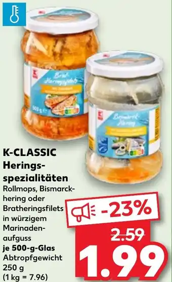Kaufland K-CLASSIC Heringsspezialitäten Angebot