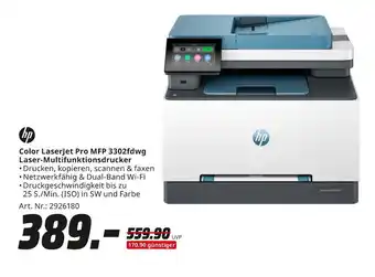 MediaMarkt Hp color laserjet pro mfp 3302fdwg laser-multifunktionsdrucker Angebot