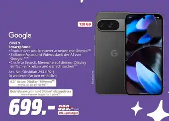 MediaMarkt Google pixel 9 smartphone Angebot
