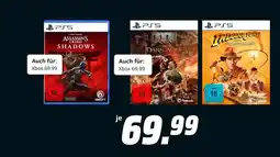 MediaMarkt Ps5 assassin's creed shadows, doom the dark ages oder indiana jones grosse kreis Angebot
