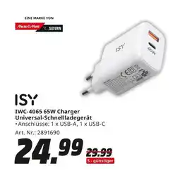 MediaMarkt Isy iwc-4065 65w charger universal-schnellladegerät Angebot