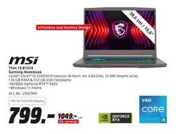 MediaMarkt Msi thin 15 b13ve gaming-notebook Angebot