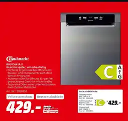 MediaMarkt Bauknecht bou d641a x geschirrspüler, unterbaufähig Angebot