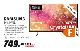 MediaMarkt Samsung gu 75 du 7179 75 uhd-led tv Angebot