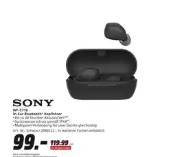 MediaMarkt Sony wf-c710 in-ear bluetooth kopfhörer Angebot