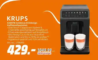 MediaMarkt Krups ea897b evidence ecodesign kaffeevollautomat Angebot