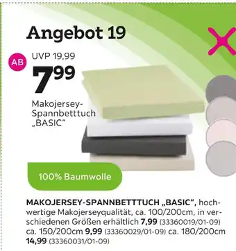 Mömax Makojersey-spannbetttuch „basic“ Angebot