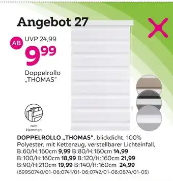 Mömax Doppelrollo „thomas“ Angebot
