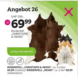 Mömax Rinderfell „christoph & heino“ oder rinderfell „heino“ Angebot