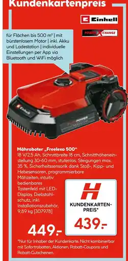 Hellweg Einhell mähroboter „freelexo 500“ Angebot