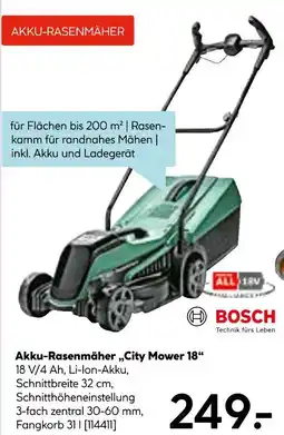 Hellweg Bosch akku-rasenmäher „city mower 18“ Angebot