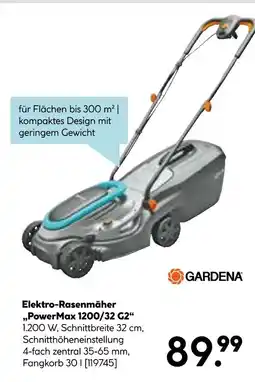 Hellweg Gardena elektro-rasenmäher „powermax 1200/32 g2“ Angebot