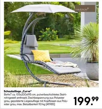 Hellweg Haveson schaukelliege „curve“ Angebot