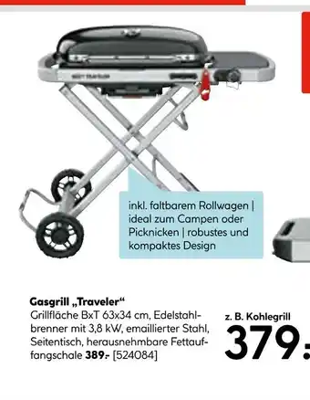 Hellweg Weber gasgrill traveler Angebot