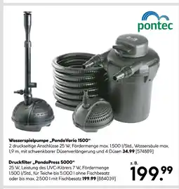 Hellweg Pontec wasserspielpumpe „pondovario 1500“ oder druckfilter „pondopress 5000“ Angebot
