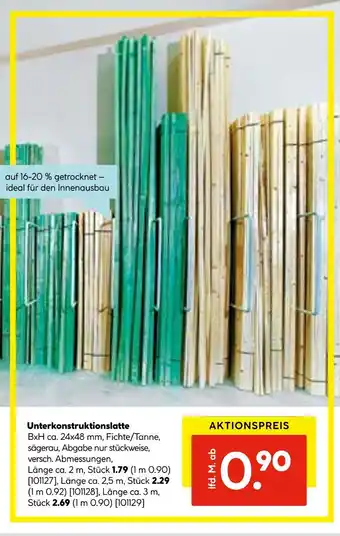 Hellweg Unterkonstruktionslatte Angebot