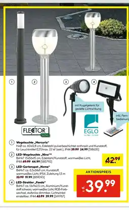 Hellweg Flector, eglo gartenleuchte Angebot