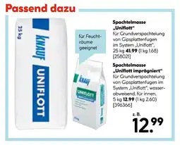 Hellweg Knauf spachtelmasse „uniflott“ oder spachtelmasse „uniflott imprägniert“ Angebot
