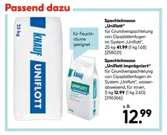 Hellweg Knauf spachtelmasse „uniflott“ oder spachtelmasse „uniflott imprägniert“ Angebot