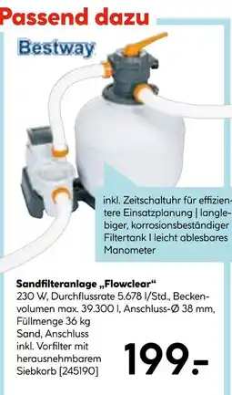 Hellweg Bestway sandfilteranlage „flowclear“ Angebot