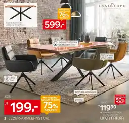 XXXLutz Esstisch, leder-armlehnstuhl, handwebteppich Angebot