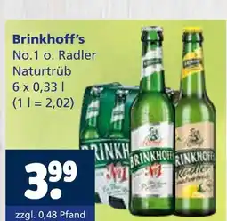 Getränkewelt Brinkhoff's no.1 o. radler naturtrüb Angebot