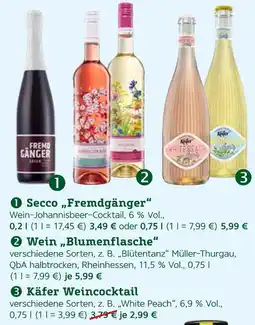 Pflanzen Kölle Secco secco „fremdgänger“, wein „blumenflasche“ oder käfer weincocktail Angebot