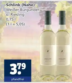 Getränkewelt Schlink (nahe) weißer burgunder oder riesling Angebot