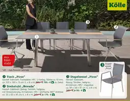Pflanzen Kölle Kölle tisch, drehstuhl oder stapelsessel picos Angebot