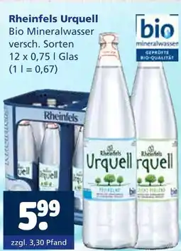Getränkewelt Rheinfels urquell bio mineralwasser Angebot