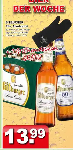 Getränkeparadies Gefromm Bitburger pils, alkoholfrei Angebot