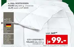 porta Kopfkissen oder city-steppbett Angebot