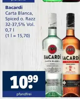Getränkewelt Bacardi carta blanca oder spiced o. razz Angebot