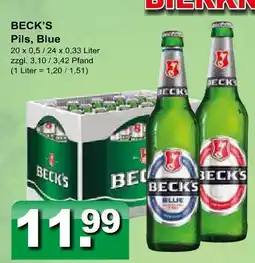 Getränkeparadies Gefromm Beck's pils, blue Angebot
