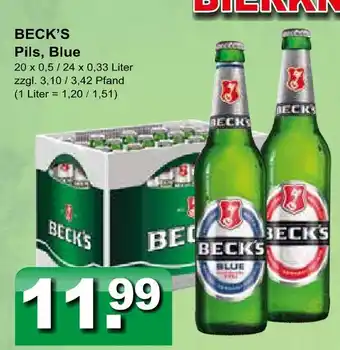 Getränkeparadies Gefromm Beck's pils, blue Angebot