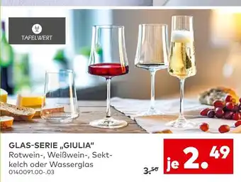 porta Tafelwert glas-serie giulia Angebot