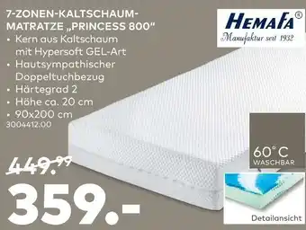 porta Hemafa 7-zonen-kaltschaummatratze „princess 800“ Angebot
