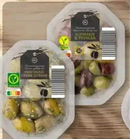 Aldi Nord Wonnemeyer Schwarze & Grüne Oliven mit Rosmarin Thymian Angebot