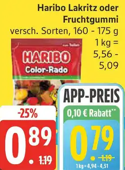Edeka Haribo Lakritz oder Fruchtgummi Angebot