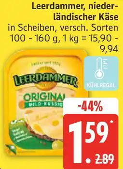 Edeka Leerdammer, niederländischer Käse Angebot