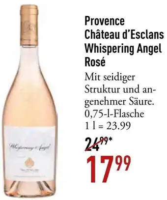 Galeria Markthalle Provence Château d'Esclans Whispering Angel Rosé Angebot