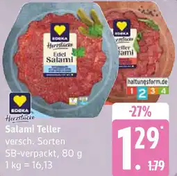 Edeka Edeka Herzstücke Salami Teller Angebot