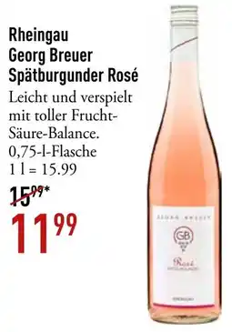 Galeria Markthalle Rheingau Georg Breuer Spätburgunder Rosé Angebot