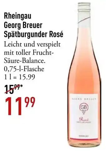 Galeria Markthalle Rheingau Georg Breuer Spätburgunder Rosé Angebot