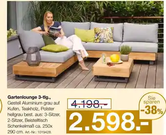 Möbel Inhofer Gartenlounge 3-tlg Angebot