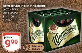 Globus Wernesgrüner pils oder alkoholfrei Angebot